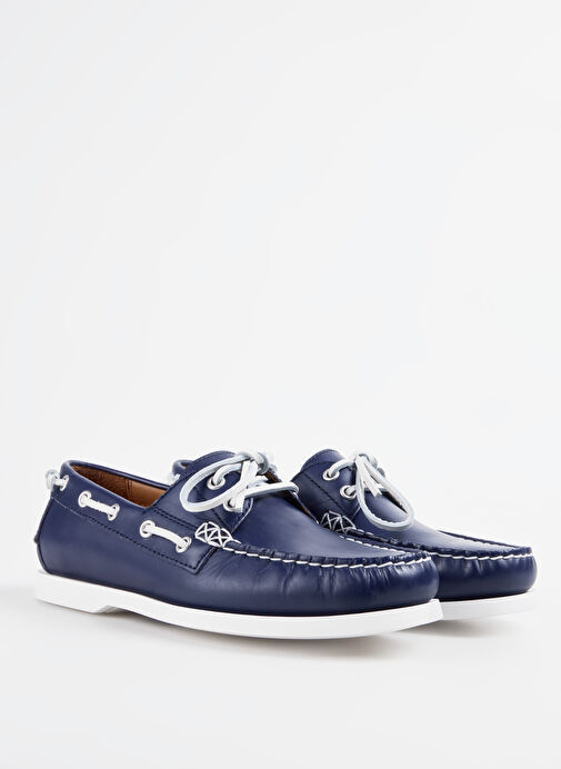 Polo Ralph Lauren Lacivert Erkek Deri Günlük Ayakkabı Merton - Görsel 3