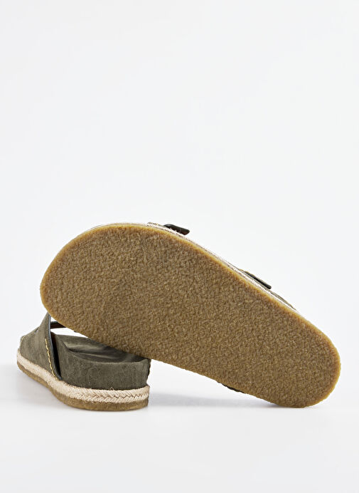 Polo Ralph Lauren Haki Erkek Deri Terlik Turbach Double Strap - Görsel 4