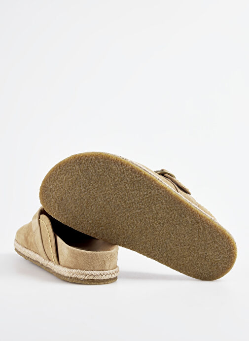 Polo Ralph Lauren Bej Erkek Deri Terlik Turbach Clog - Görsel 5