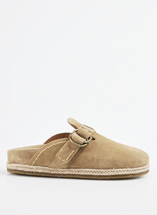 Polo Ralph Lauren Bej Erkek Deri Terlik Turbach Clog - Görsel 2