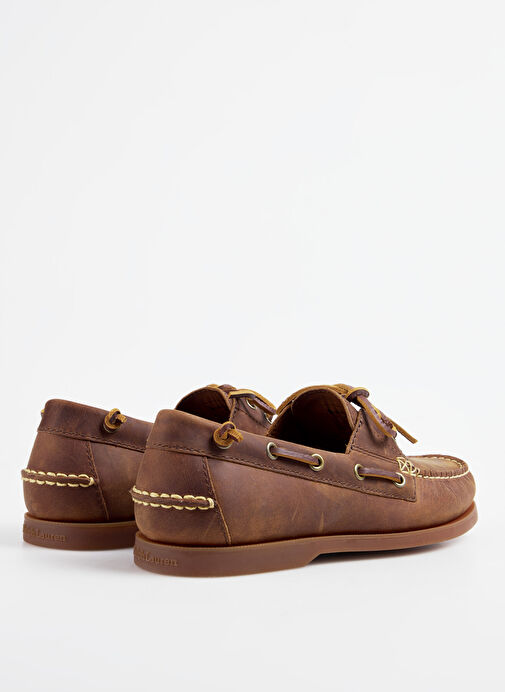 Polo Ralph Lauren Kahverengi Erkek Deri Günlük Ayakkabı Merton - Görsel 4
