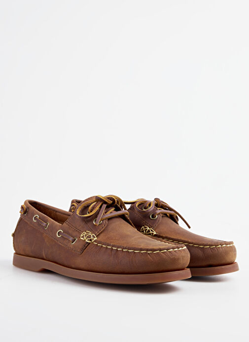 Polo Ralph Lauren Kahverengi Erkek Deri Günlük Ayakkabı Merton - Görsel 3