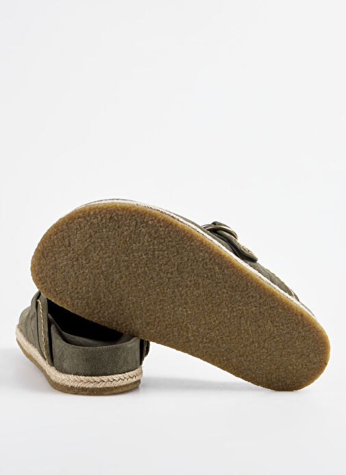 Polo Ralph Lauren Haki Erkek Deri Terlik Turbach Clog - Görsel 5