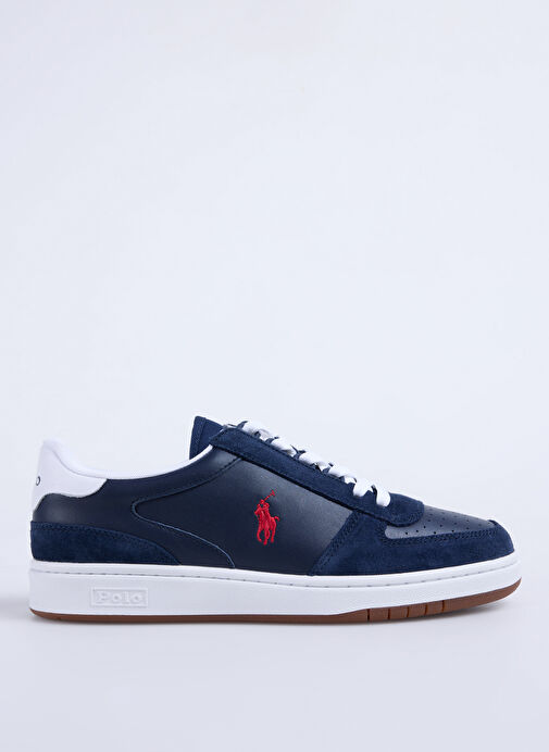 Polo Ralph Lauren Lacivert Erkek Süet + Deri Sneaker Polo Court - Görsel 2