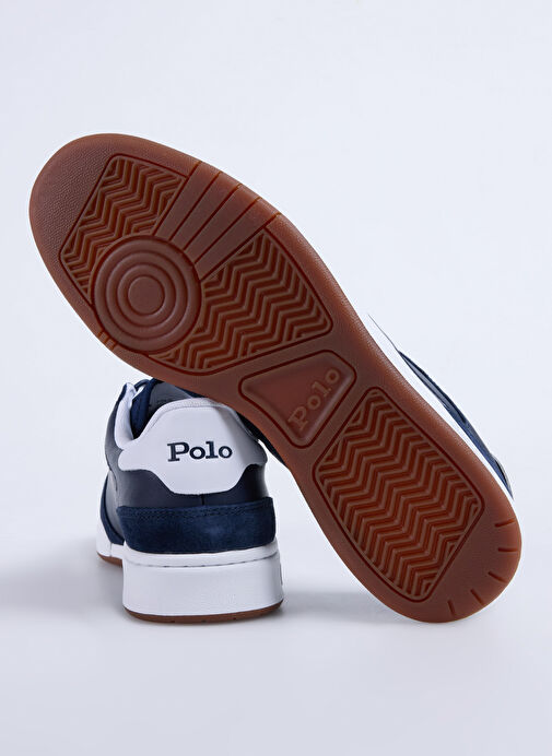 Polo Ralph Lauren Lacivert Erkek Süet + Deri Sneaker Polo Court - Görsel 5