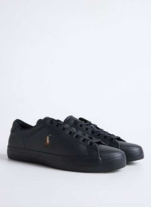 Polo Ralph Lauren Siyah Erkek Deri Sneaker Longwood - Görsel 3