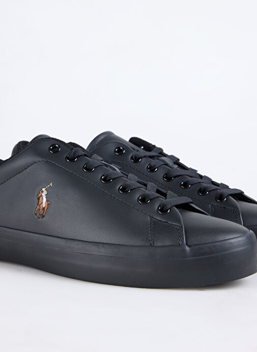 Polo Ralph Lauren Siyah Erkek Deri Sneaker Longwood - Görsel 6