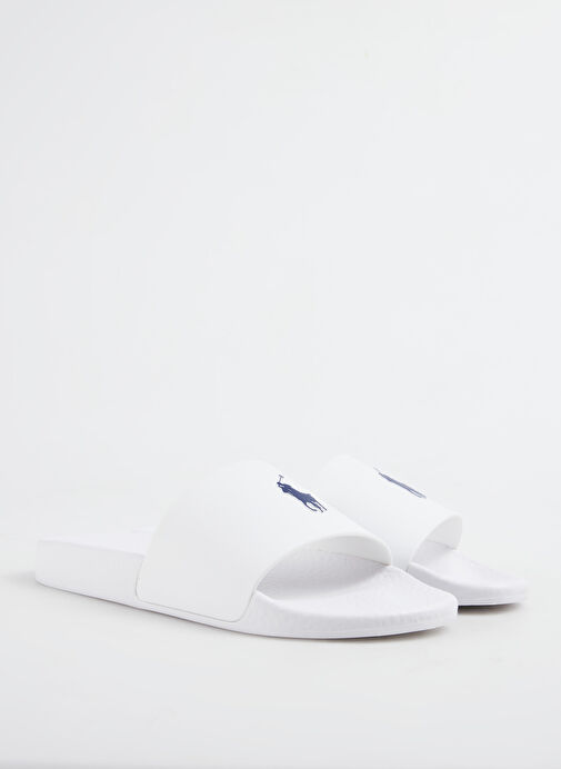 Polo Ralph Lauren Ekru Erkek Plaj Terliği Polo Slide - Görsel 3