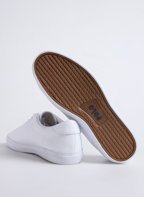 Polo Ralph Lauren Beyaz Erkek Deri Sneaker Longwood - Görsel 5