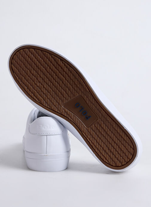 Polo Ralph Lauren Beyaz Erkek Deri Sneaker Longwood - Görsel 9