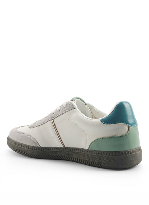 Lumberjack Beyaz Kadın Süet + Deri Sneaker A10193908812010 - Görsel 4