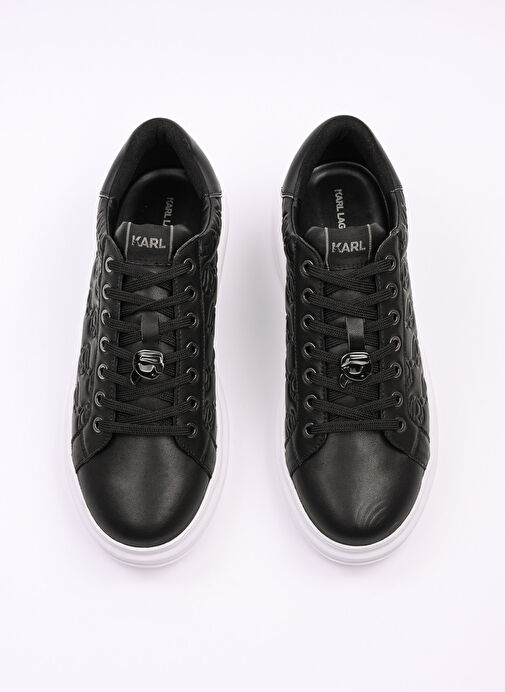 KARL LAGERFELD Siyah Erkek Sneaker KAPRI MENS NFT Emboss Lo Lace - Görsel 4