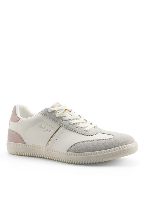 Lumberjack Beyaz Kadın Süet + Deri Sneaker A10193908912010 - Görsel 3