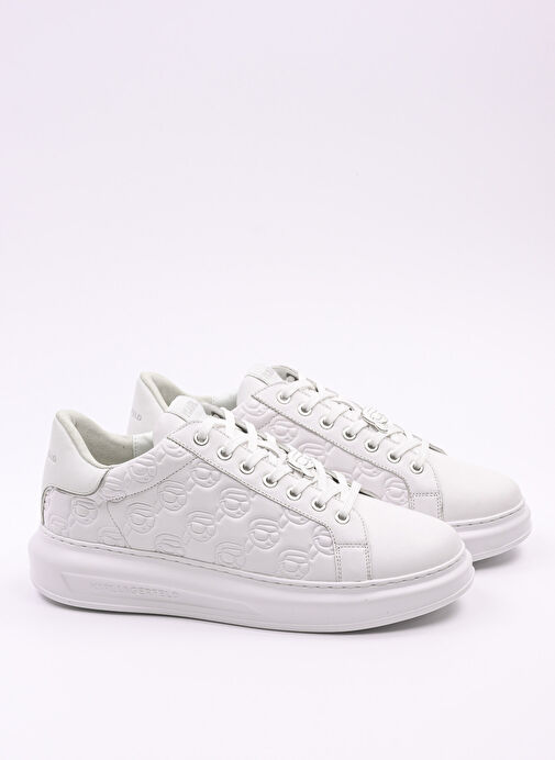 KARL LAGERFELD Beyaz Erkek Sneaker KAPRI MENS NFT Emboss Lo Lace - Görsel 3