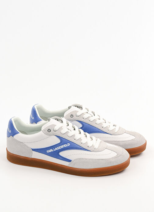 KARL LAGERFELD Beyaz Erkek Deri Sneaker KANDIDATE Lo Lace Mix - Görsel 3