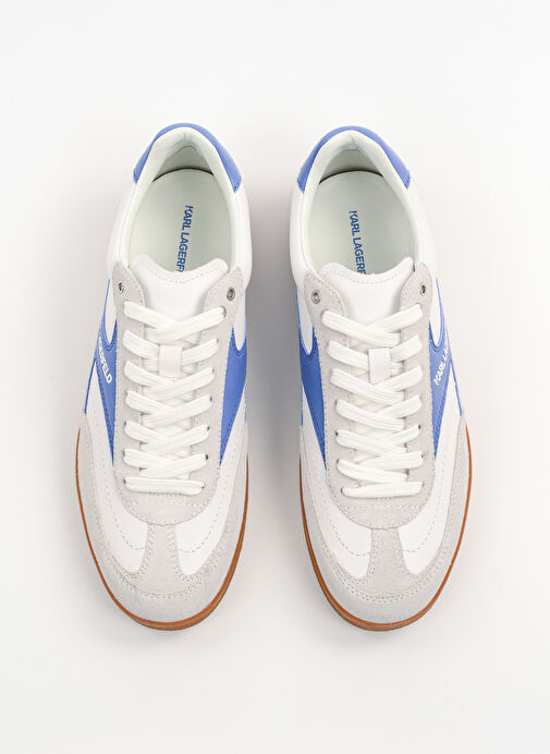 KARL LAGERFELD Beyaz Erkek Deri Sneaker KANDIDATE Lo Lace Mix - Görsel 4
