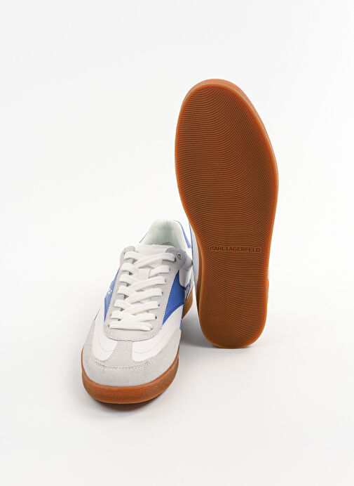 KARL LAGERFELD Beyaz Erkek Deri Sneaker KANDIDATE Lo Lace Mix - Görsel 5