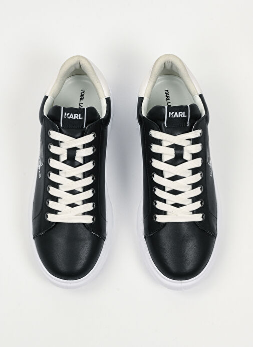 KARL LAGERFELD Siyah Erkek Deri Sneaker KAPRI KITE Outline NFT - Görsel 4