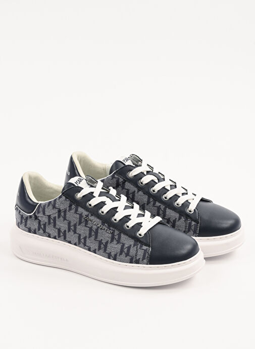KARL LAGERFELD Lacivert Erkek Sneaker KAPRI MENS Jacquard Lo Lace - Görsel 3