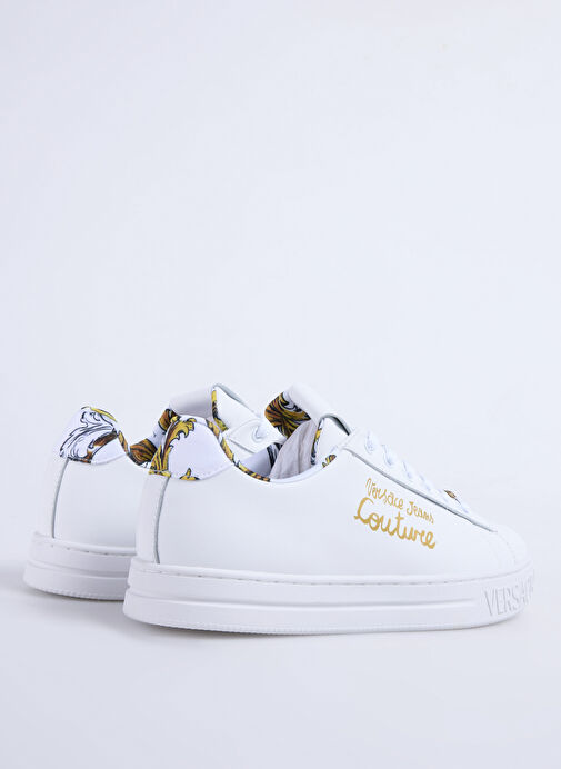 Versace Jeans Couture Beyaz Kadın Deri Sneaker 78VA3SKL - Görsel 4