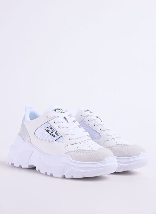 Versace Jeans Couture Beyaz Kadın Deri Sneaker 78VA3SC2 - Görsel 4