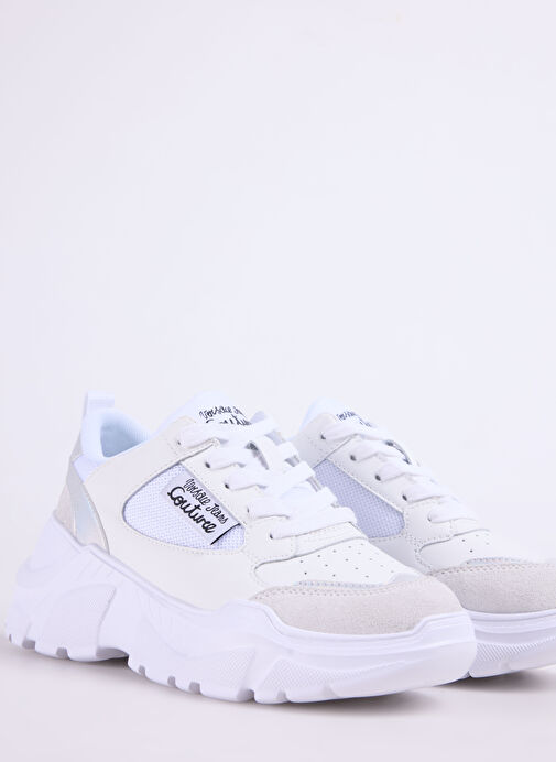 Versace Jeans Couture Beyaz Kadın Deri Sneaker 78VA3SC2 - Görsel 2