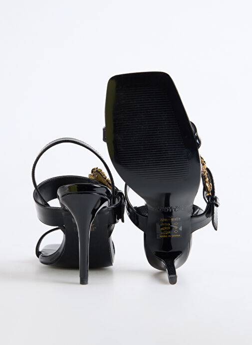 Versace Jeans Couture Siyah Kadın Topuklu Ayakkabı 78VA3S71 - Görsel 5