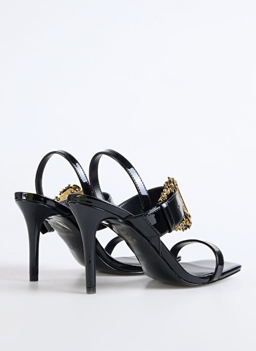 Versace Jeans Couture Siyah Kadın Topuklu Ayakkabı 78VA3S71 - Görsel 4