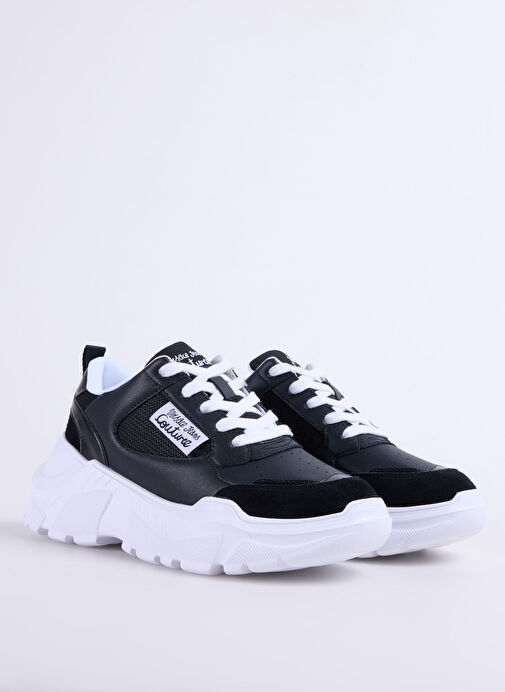 Versace Jeans Couture Siyah Kadın Deri Sneaker 78VA3SC2 - Görsel 3