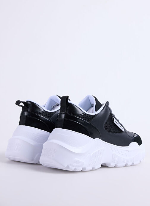 Versace Jeans Couture Siyah Kadın Deri Sneaker 78VA3SC2 - Görsel 4