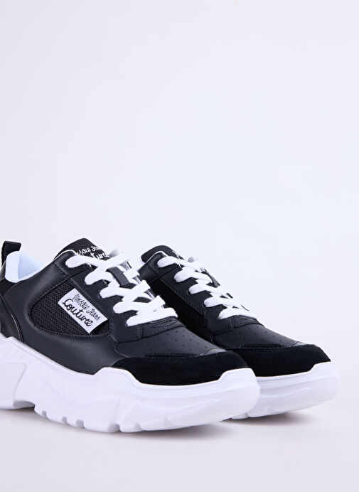 Versace Jeans Couture Siyah Kadın Deri Sneaker 78VA3SC2 - Görsel 6