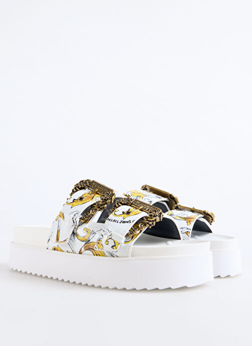 Versace Jeans Couture Beyaz Kadın Terlik 78VA3SM1 - Görsel 3