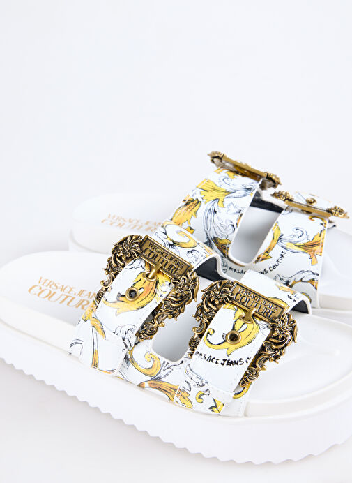 Versace Jeans Couture Beyaz Kadın Terlik 78VA3SM1 - Görsel 6