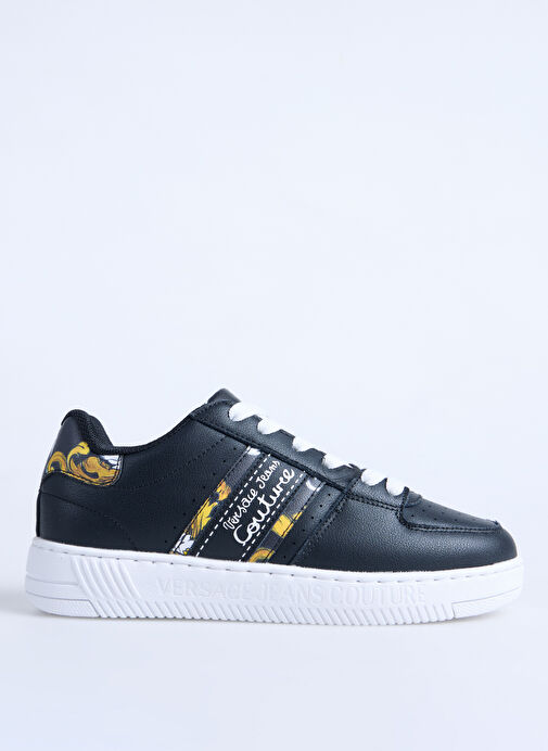 Versace Jeans Couture Siyah Kadın Deri Sneaker 78VA3SJ7 - Görsel 2