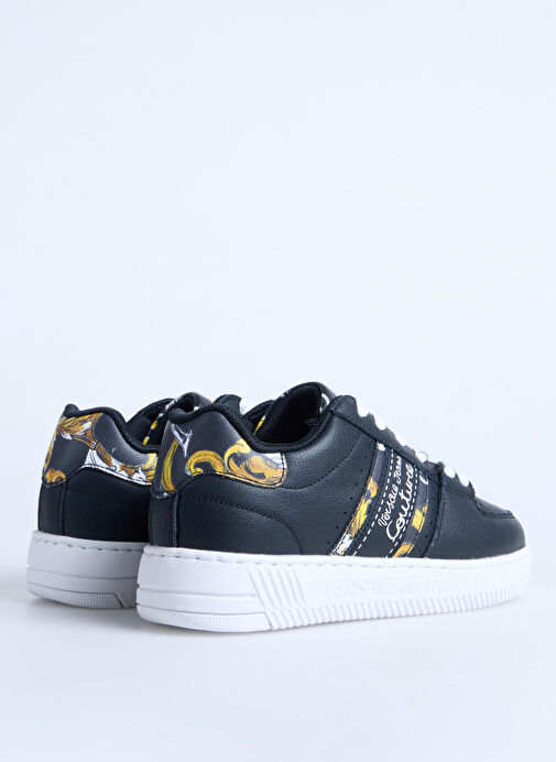Versace Jeans Couture Siyah Kadın Deri Sneaker 78VA3SJ7 - Görsel 4
