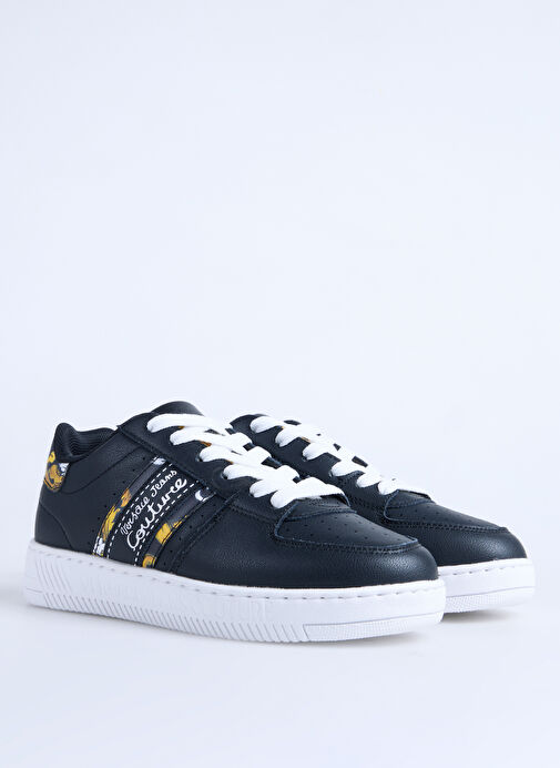 Versace Jeans Couture Siyah Kadın Deri Sneaker 78VA3SJ7 - Görsel 3