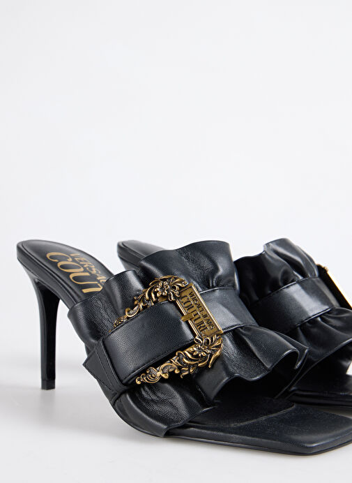 Versace Jeans Couture Siyah Kadın Topuklu Ayakkabı 78VA3S70 - Görsel 6