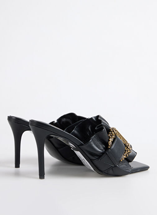 Versace Jeans Couture Siyah Kadın Topuklu Ayakkabı 78VA3S70 - Görsel 4