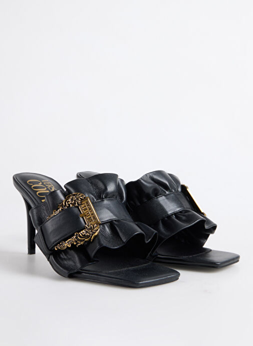 Versace Jeans Couture Siyah Kadın Topuklu Ayakkabı 78VA3S70 - Görsel 3