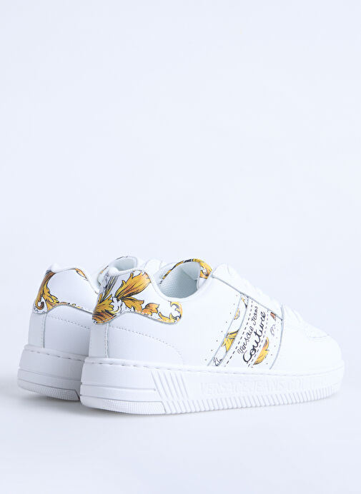 Versace Jeans Couture Beyaz Kadın Deri Sneaker 78VA3SJ7 - Görsel 4