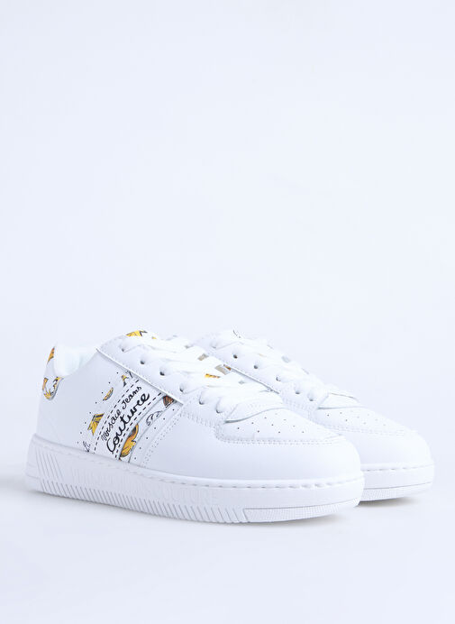 Versace Jeans Couture Beyaz Kadın Deri Sneaker 78VA3SJ7 - Görsel 3