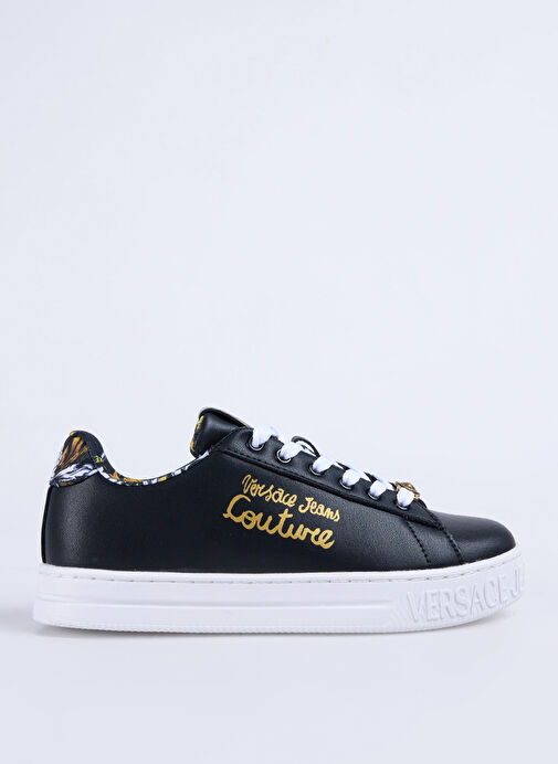 Versace Jeans Couture Siyah Kadın Deri Sneaker 78VA3SKL - Görsel 2