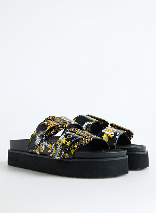 Versace Jeans Couture Siyah Kadın Terlik 78VA3SM1 - Görsel 3