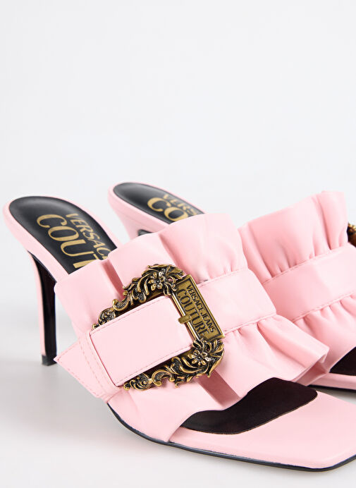 Versace Jeans Couture Pembe Kadın Topuklu Ayakkabı 78VA3S70 - Görsel 6
