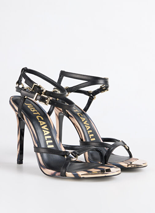 Just Cavalli Siyah Kadın Topuklu Sandalet 78RA3S23 - Görsel 3
