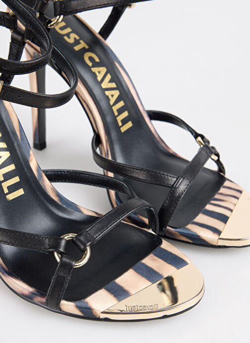 Just Cavalli Siyah Kadın Topuklu Sandalet 78RA3S23 - Görsel 6