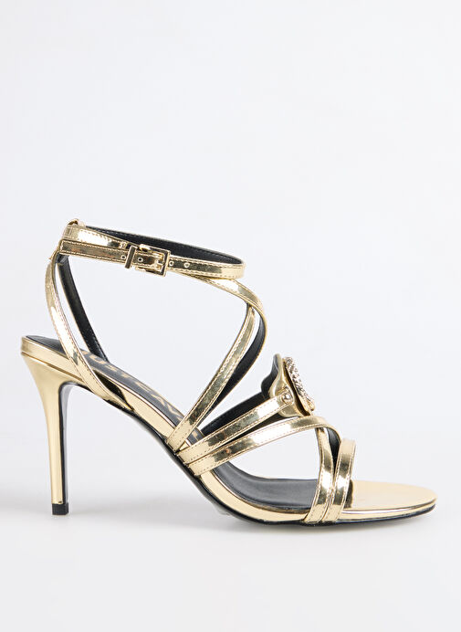 Just Cavalli Altın Kadın Topuklu Sandalet 78RA3S34 - Görsel 2