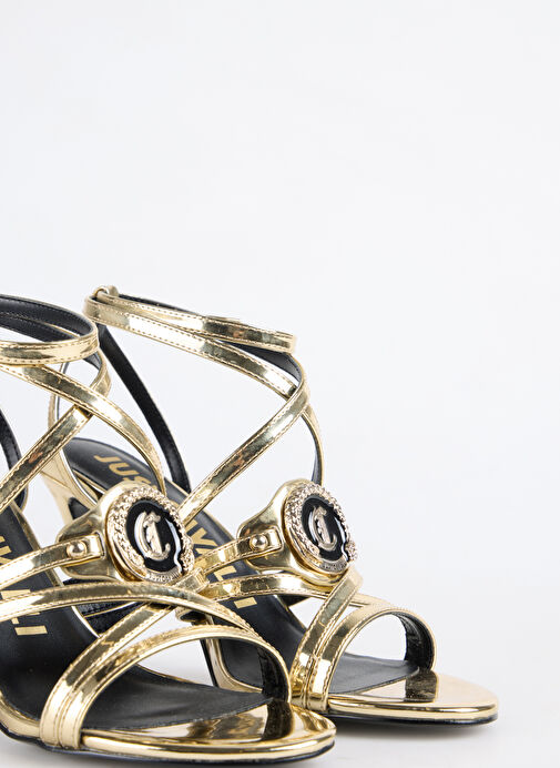Just Cavalli Altın Kadın Topuklu Sandalet 78RA3S34 - Görsel 6