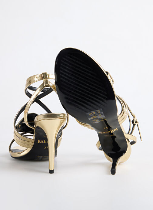 Just Cavalli Altın Kadın Topuklu Sandalet 78RA3S34 - Görsel 5