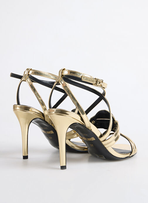 Just Cavalli Altın Kadın Topuklu Sandalet 78RA3S34 - Görsel 4